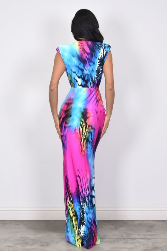 Elysian Flow Ruched Maxi Dress Dresses Mybisi   