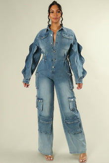  Metropolitan Trek Denim Expedition Jumpsuit  Summer   